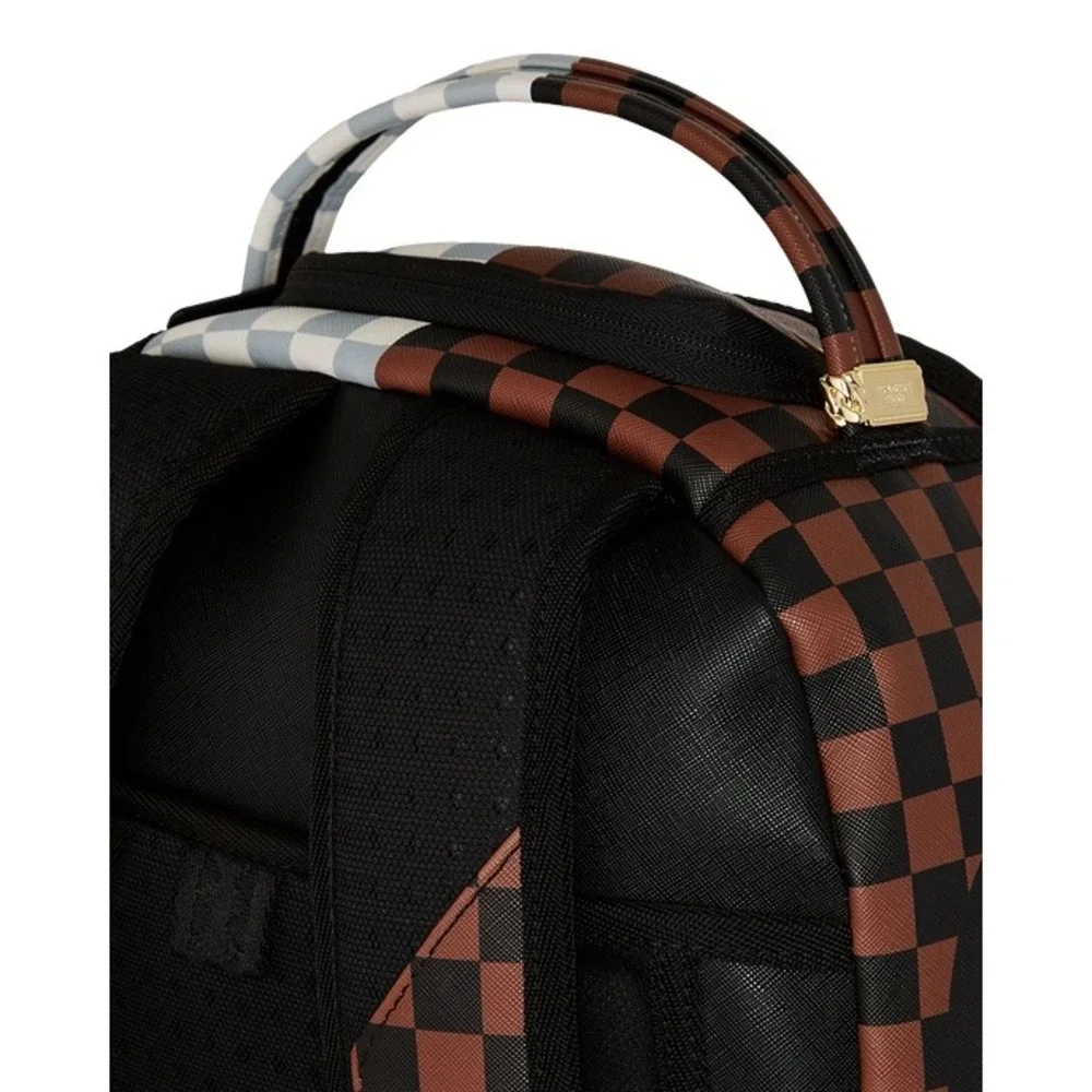 NEW Sprayground Sharks In Paris Cherry Blade Backpack Brown Gray Unisex Laptop
